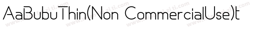 AaBubuThin(Non CommercialUse)ttf字体转换